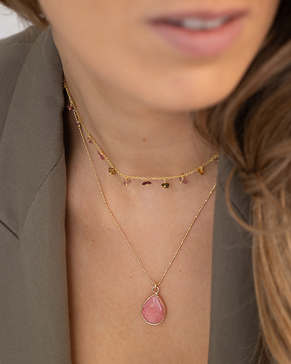 Collar Piedra Rosa